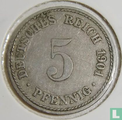 German Empire 5 pfennig 1901 (A) - Image 1