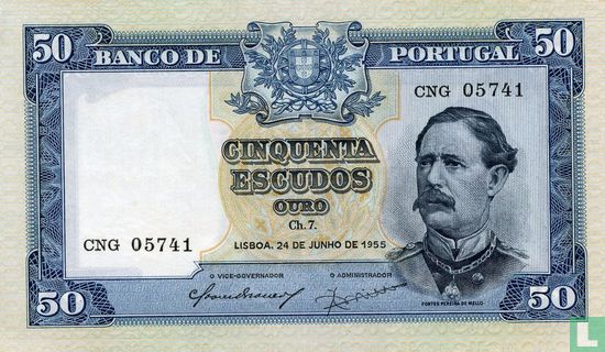 Portugal 50 Escudos 1955 - Bild 1