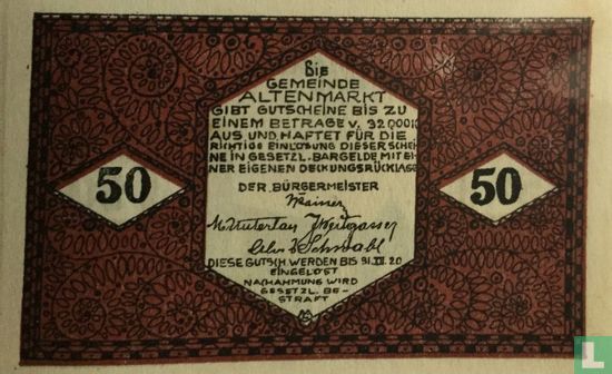 Altenmarkt im Pongau 50 Heller 1920 - Image 2