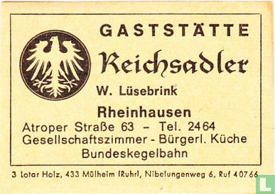 Gaststätte Reichsadler - W. Lüsebrink