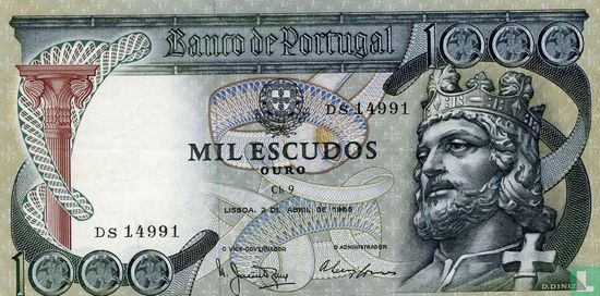 Portugal 1000 escudos 1967 - Image 1