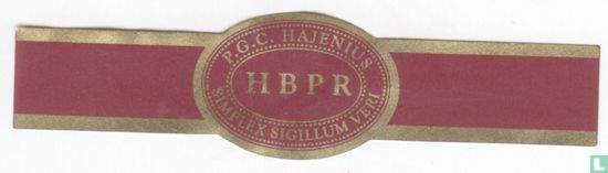 P.G.C. Hajenius H B P R Simplex Sigillum Veri - Image 1