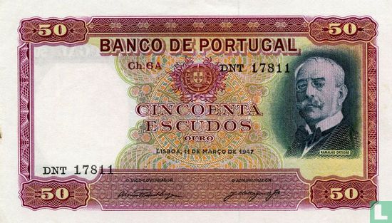 Portugal 50 escudos 1947 - Afbeelding 1