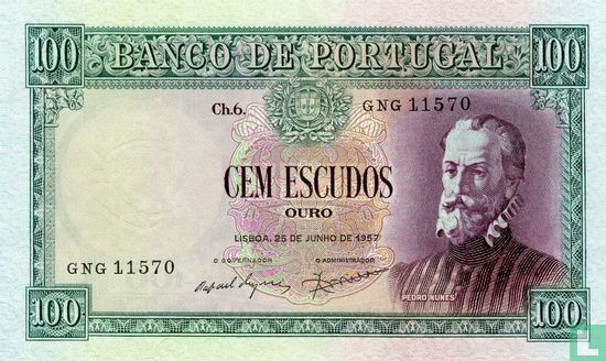 Portugal 100 escudos 1957 - Image 1