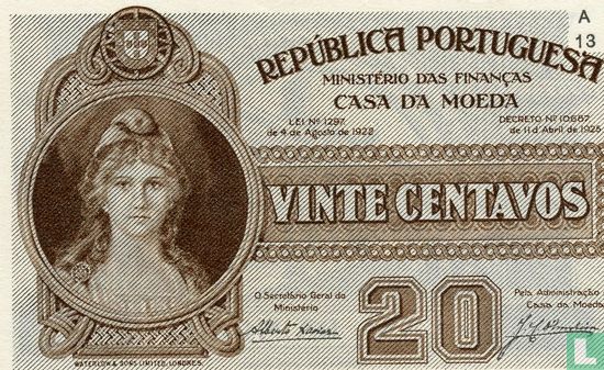 Portugal 20 centavos 1925 - Afbeelding 1
