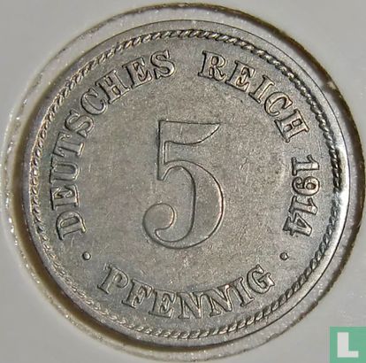 German Empire 5 pfennig 1914 (F) - Image 1