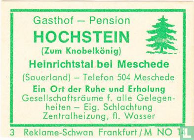 Gasthof - Pension Hochstein