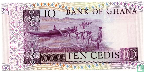 Ghana 10 Cedis 1980 (P20b) - Afbeelding 2
