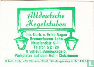 Altdeutsche Kegelstuben - Norb. u. Erika Bogon
