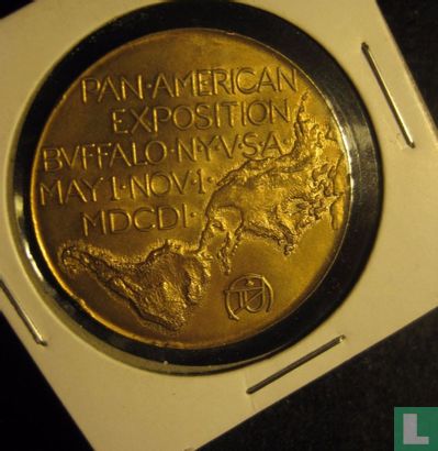 USA  Pan American Exposition Medal (eagle)  1901 - Afbeelding 1