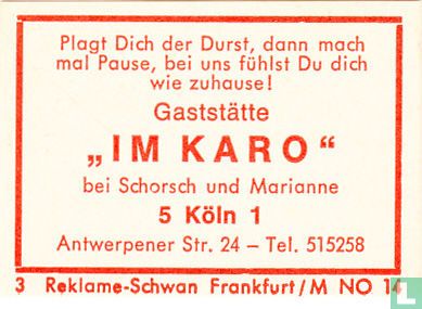 Gaststätte "Im Karo" - Schorsch und Marianne