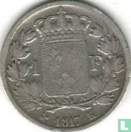 Frankrijk 1 franc 1817 (K) - Afbeelding 1