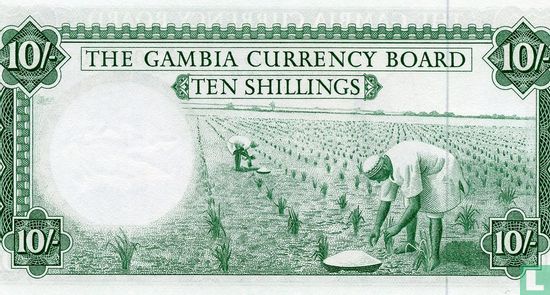 Gambie 10 Shillings ND (1965-70) - Image 2
