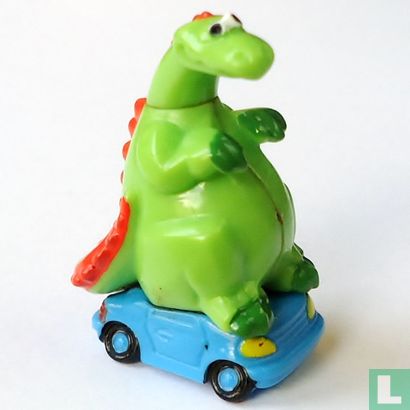 Groene dinosaurus (Auto blauw) - Afbeelding 1