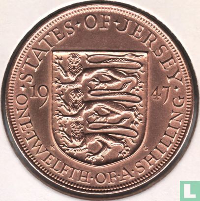Jersey 1/12 shilling 1947 - Afbeelding 1