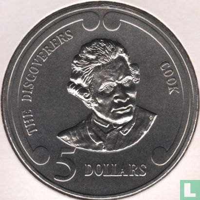 Neuseeland 5 Dollar 1992 "Captain James Cook" - Bild 2