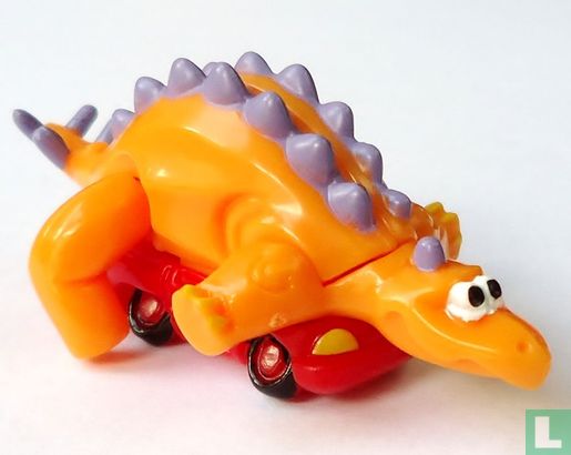 Oranje dinosaurus (Auto rood) - Afbeelding 1