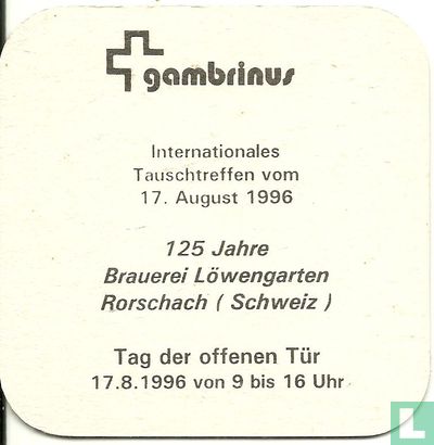 Tauschtreffen Gambrinus / 125 Jahre Brauerei Löwengarten - Afbeelding 1