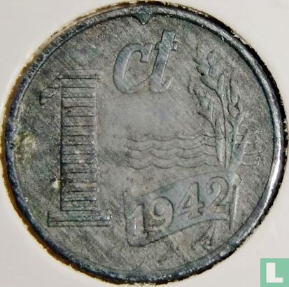 Netherlands 1 cent 1942 (type 2) - Image 1