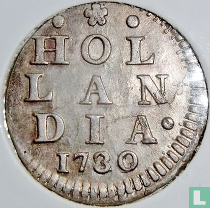 Holland 2 stuiver 1730 (1730/29 - coin aligment) - Image 1