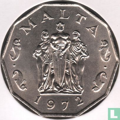 Malta 50 cents 1972 - Image 1