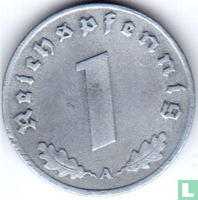 Empire allemand 1 reichspfennig 1940 (A - zinc - rotation fauté) - Image 2