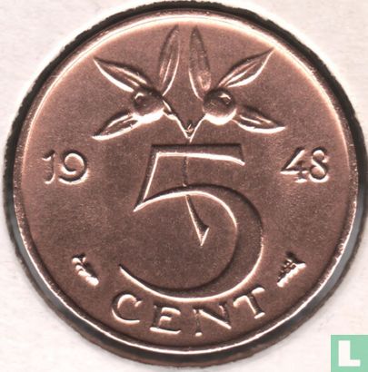 Netherlands 5 cent 1948 - Image 1