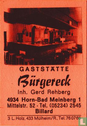 Gaststätte Bügereck - Gerd Rehberg