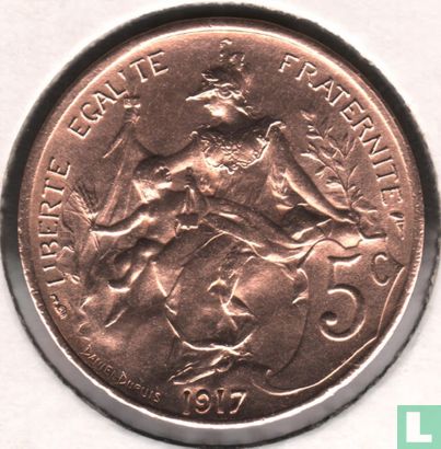 France 5 centimes 1917 (type 1) - Image 1
