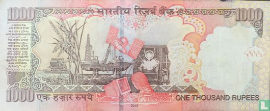 Indien 1000 Rupien 2012 (L) - Bild 2