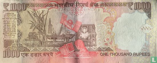India 1000 Rupees 2015 (L) - Afbeelding 2