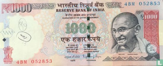 India 1000 Rupees 2015 - Afbeelding 1