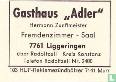 Gasthaus "Adler" - Hermann Zunftmeister