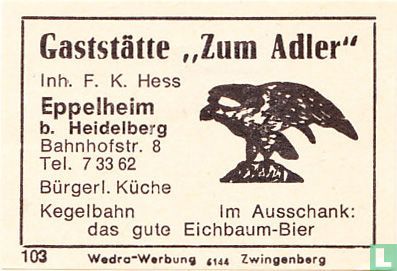 Gaststätte "Zum Adler" - K. Hess