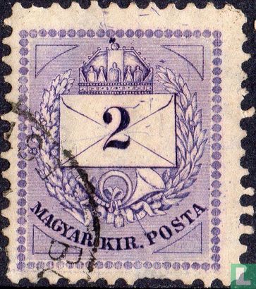 Lettre, couronne et cor postal - Image 1