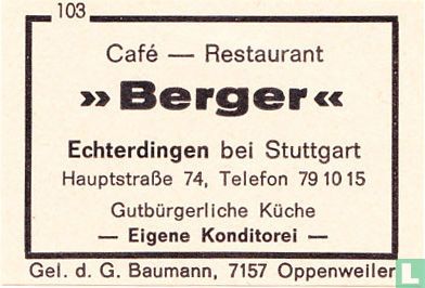 Café - Restaurant "Berger"