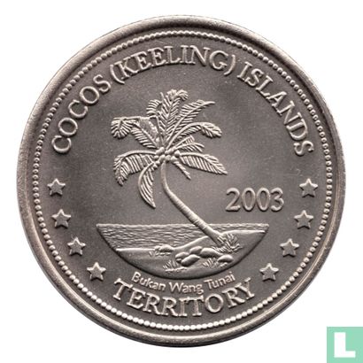 Cocos (Keeling) Islands 100 Dollars 2003 (Nickel Plated Zinc - with “Bukan Wang Tunai” legend - Pattern) - Bild 1