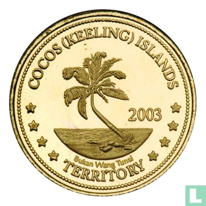 Cocos (Keeling) Islands 100 Dollars 2003 (Gold - with “Bukan Wang Tunai” legend) - Image 1