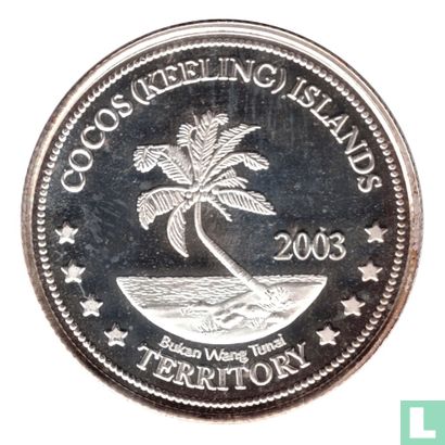 Cocos (Keeling) Islands 10 Dollars 2003 (Silver - with “Bukan Wang Tunai” legend) - Bild 1