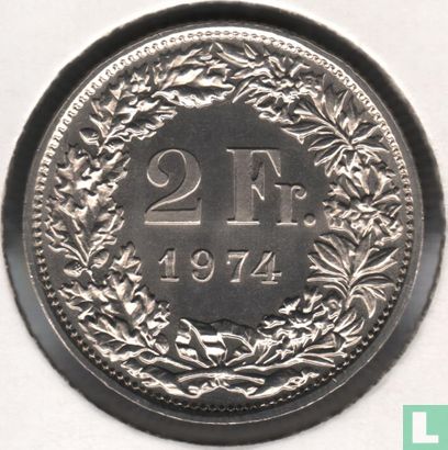 Switzerland 2 francs 1974 - Image 1