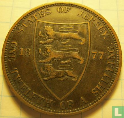 Jersey 1/12 shilling 1877 - Image 1