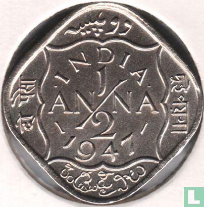 British India ½ anna 1947 (Calcutta) - Image 1