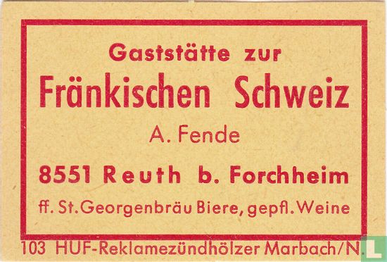 Fränkischen Schweiz - A. Fende