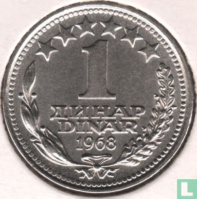 Jugoslawien 1 Dinar 1968 - Bild 1
