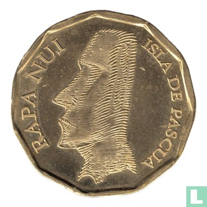 Easter Island 10 Pesos 2007 (Brass) - Image 2