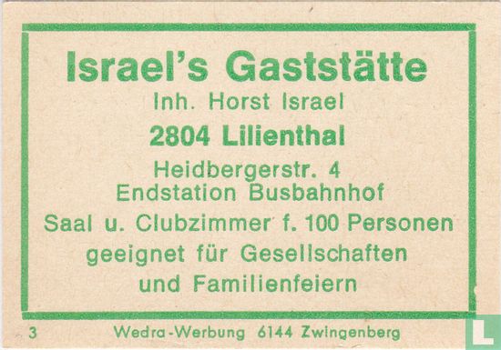 Israel's Gaststätte - Horst Israel