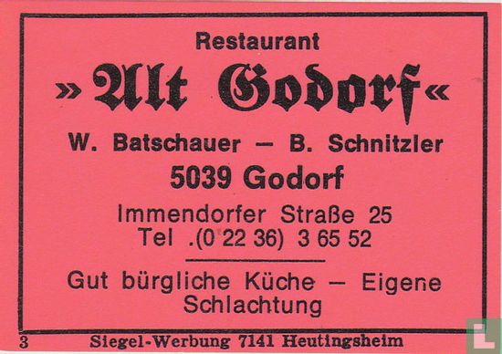 "Alt Godorf" - W. Batschauer - B. Schnitzler