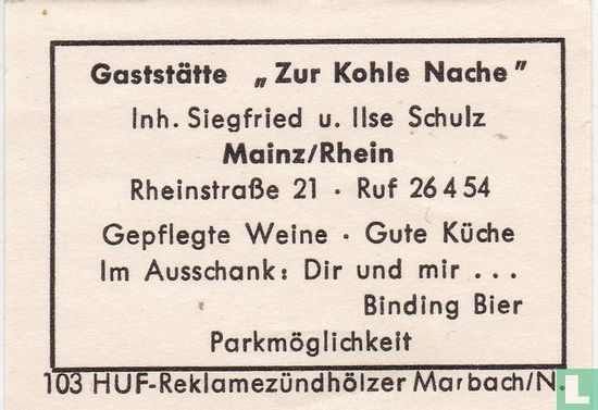 "Zur Kohle Nache" - Siegfried u. Ilse Schulz
