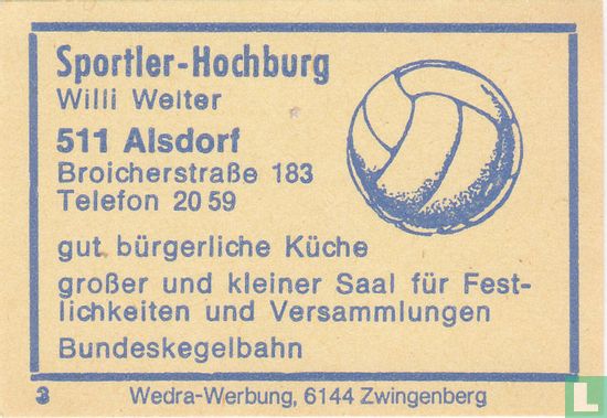 Sportler-Hochburg - Willi Weiter