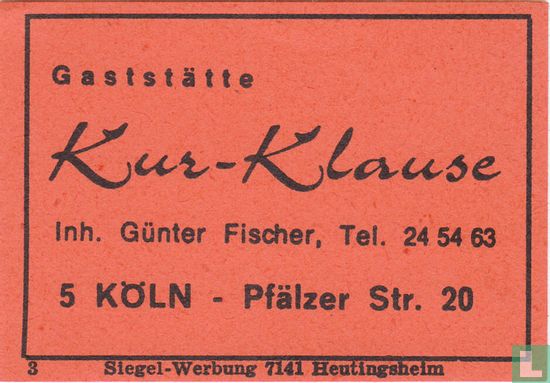 Gaststätte Kur-Klause - Günter Fischer